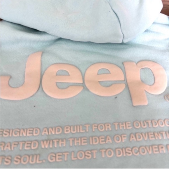 Vineyard Vines JEEP Collection Aqua Light Blue Terry Hoodie Womens - Picture 11 of 12